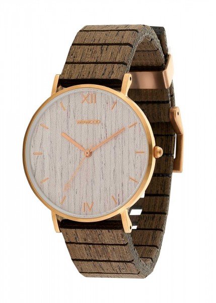 WEWOOD-AURORA-ROSE-GOLD-APRICOT-Armbanduhr-aus-Holz-